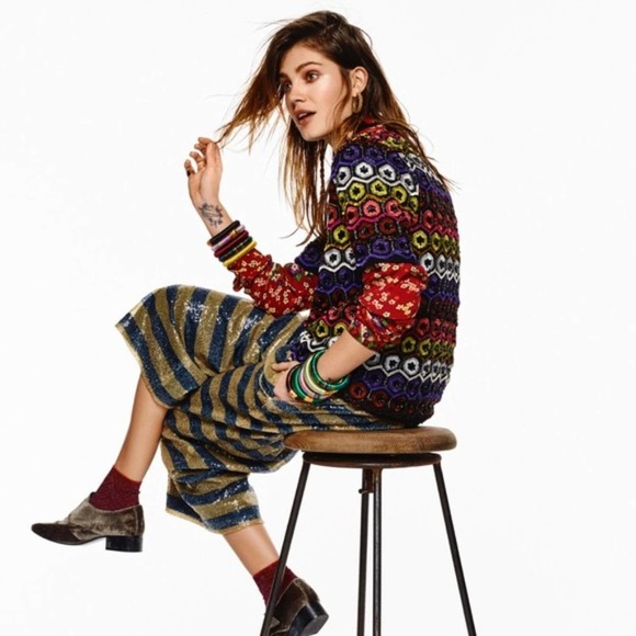 SCOTCH & SODA Cropped Pant Culottes Sequins - Picture 1 of 9